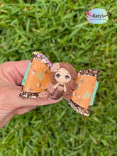 Load image into Gallery viewer, Fall Mermaid mini clay bow

