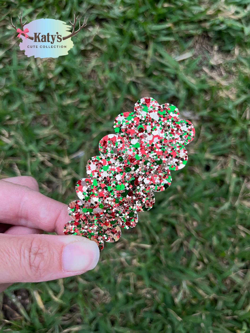 Golden Christmas snap clip