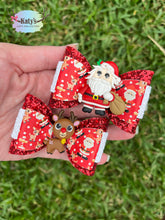 Load image into Gallery viewer, Santa &amp; Rudolph clay piggies

