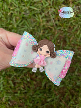 Load image into Gallery viewer, Ice Skater Girl mini clay bow
