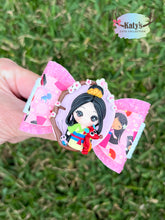 Load image into Gallery viewer, Warrior Princess &amp; Cherry Blossoms mini clay bow
