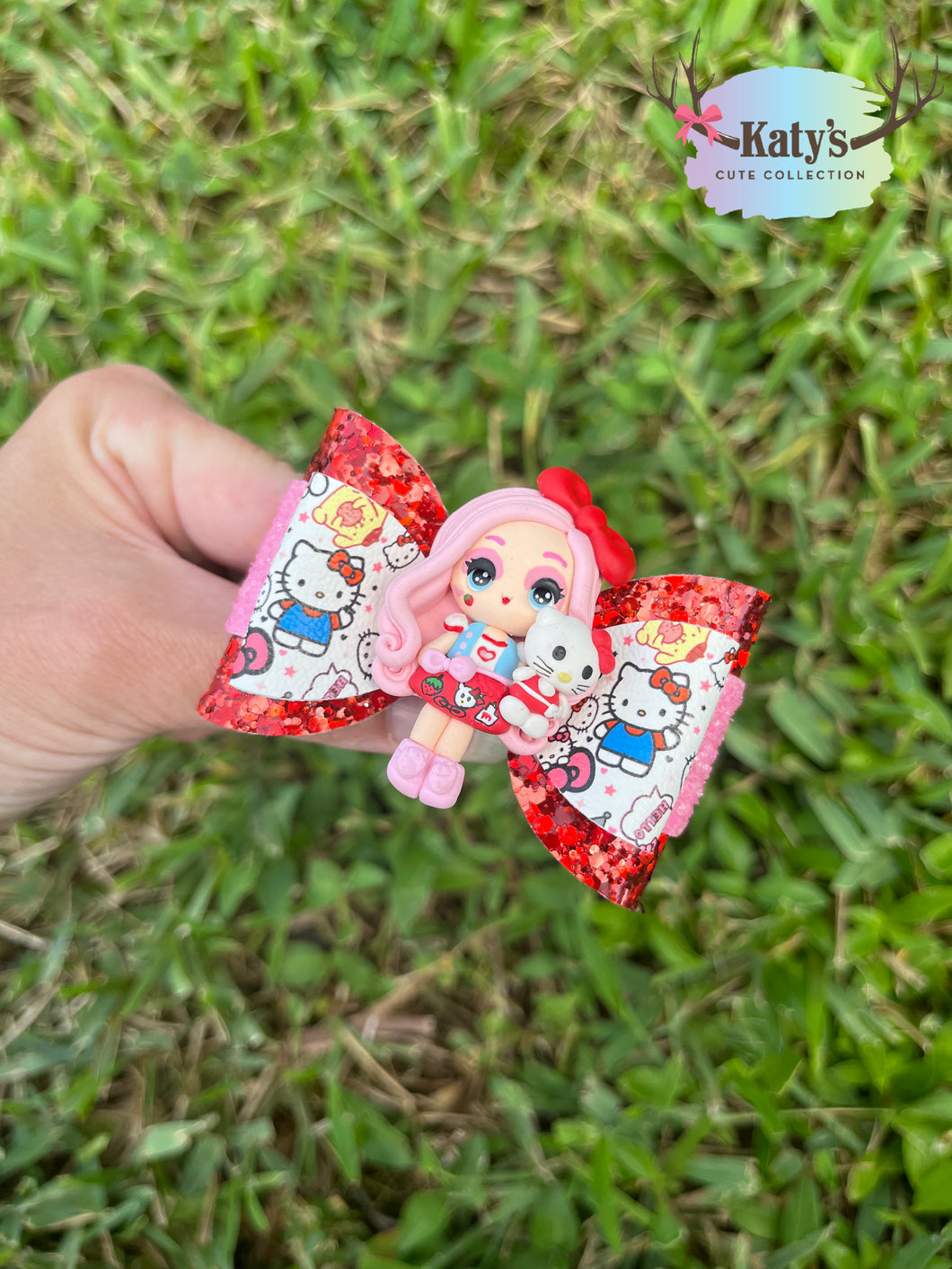Kitty Friends mini clay bow