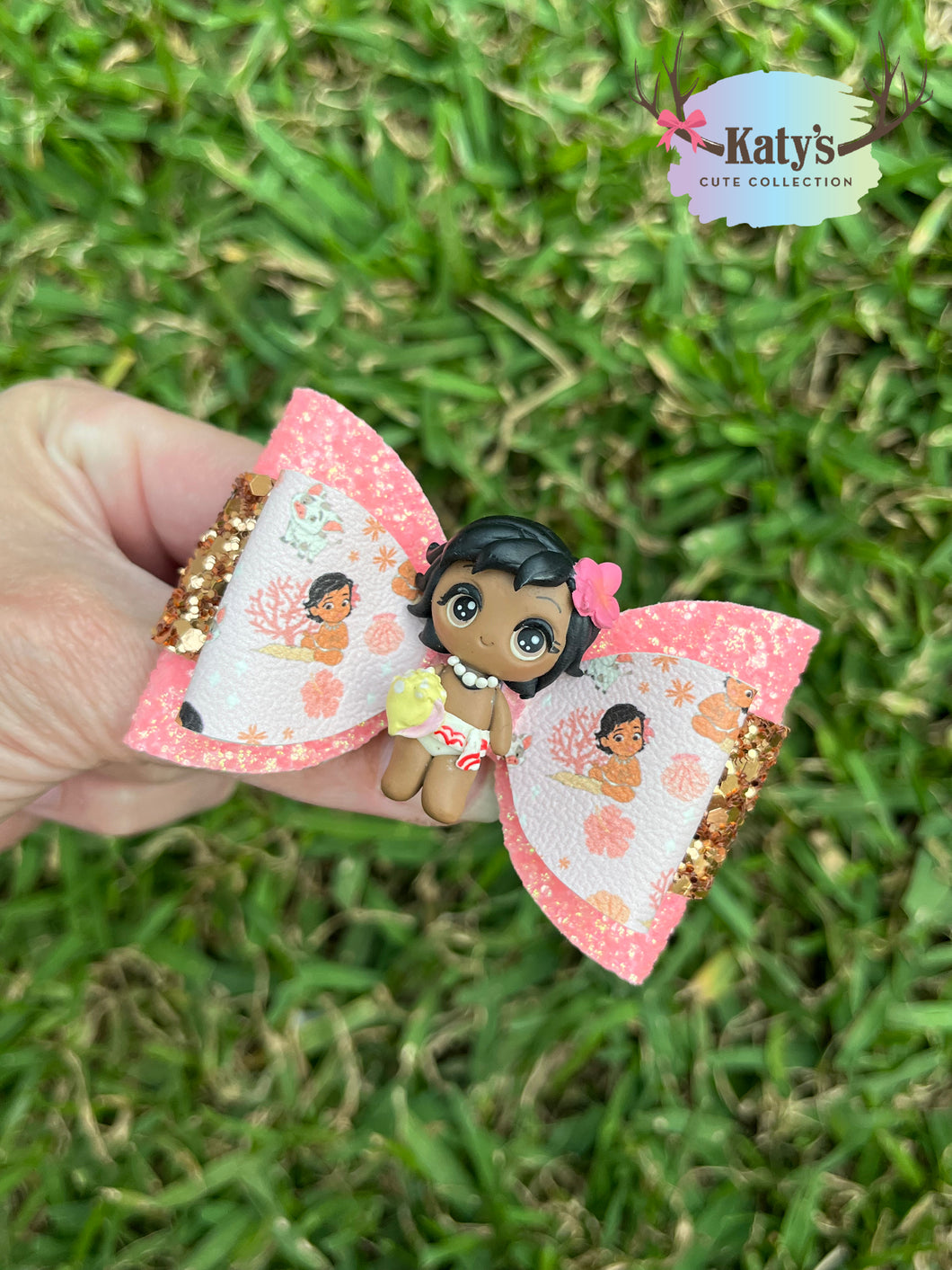 Young Island Princess mini clay bow