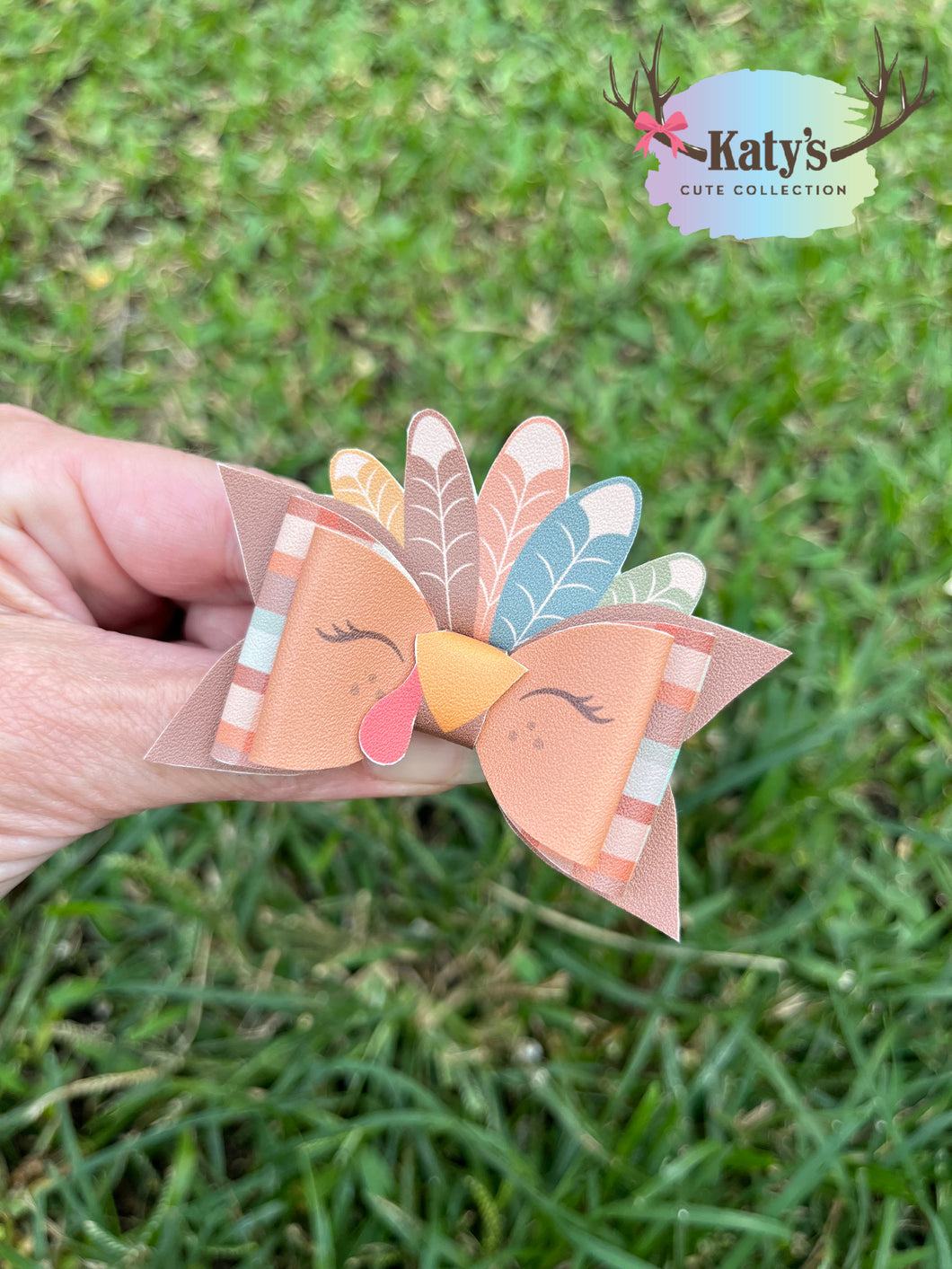 Turkey Face mini bow