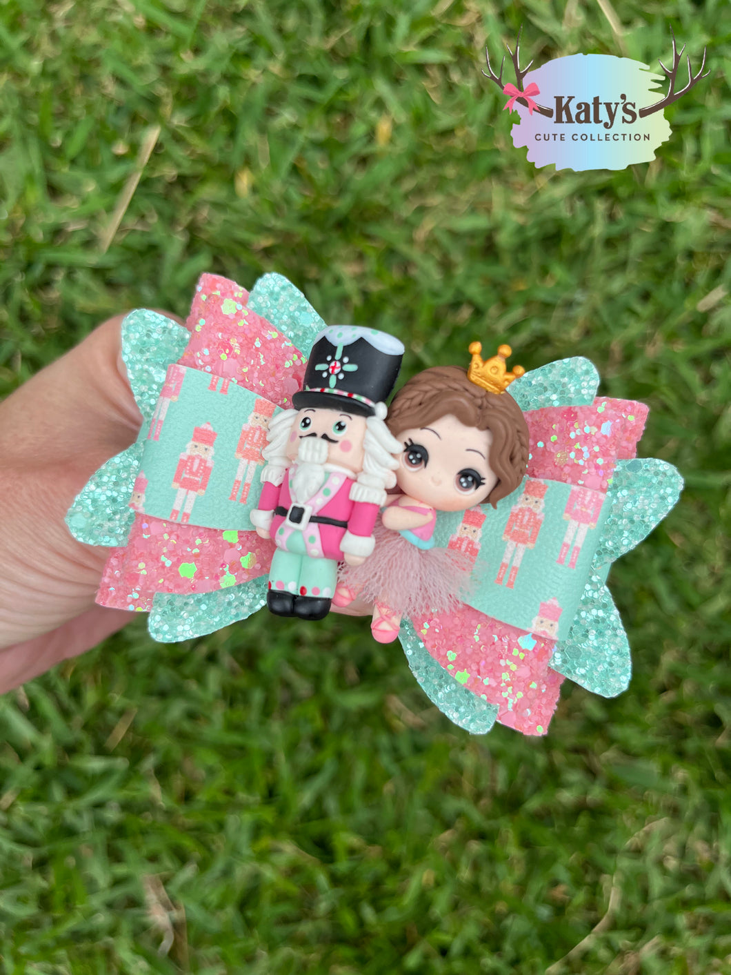 Nutcracker Ballerina clay bow