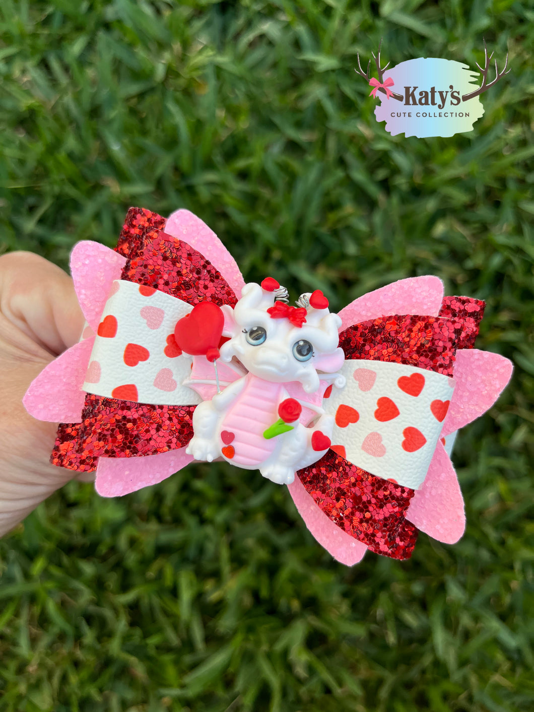Valentines Dragon clay bow
