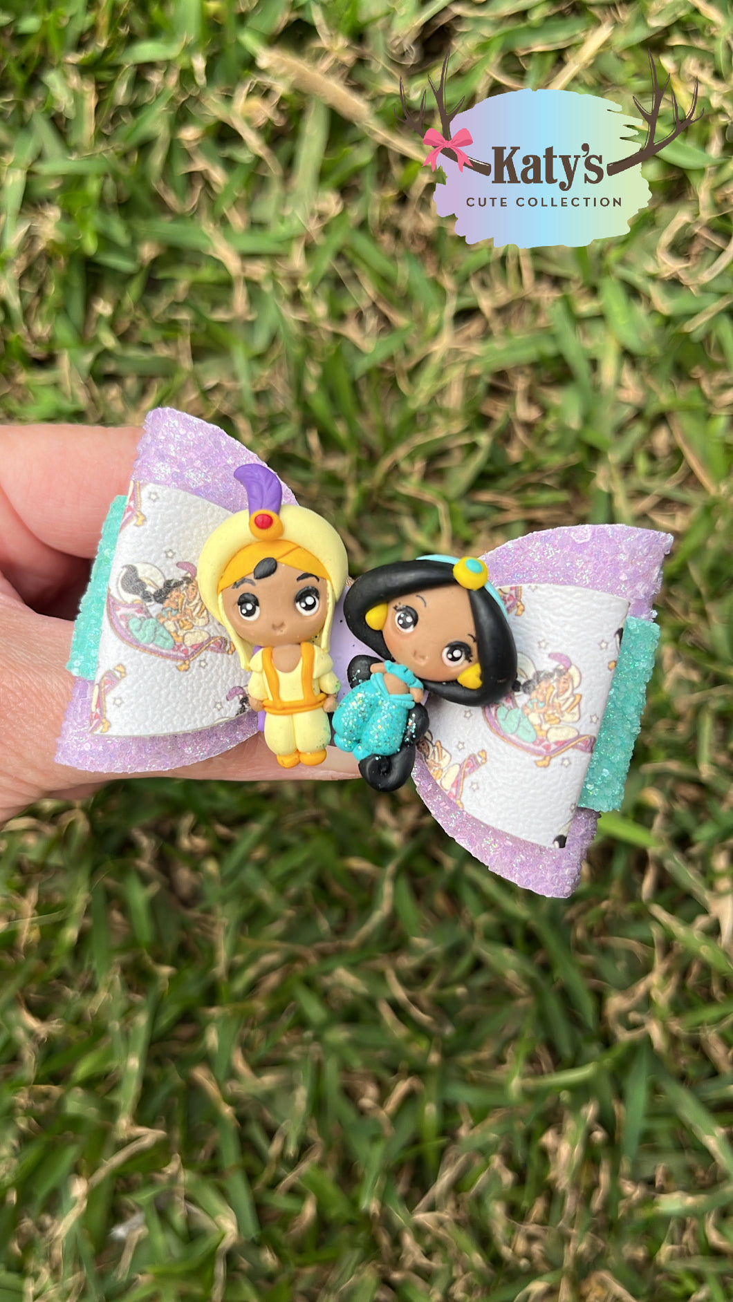 Genie Princess & Boy mini clay bow