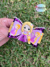 Load image into Gallery viewer, Long Hair Princess mini clay bow

