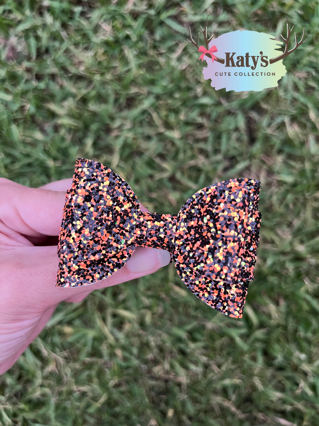Orange Twilight mini bow