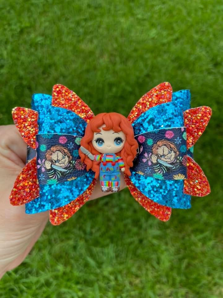 Killer Doll Girl clay bow