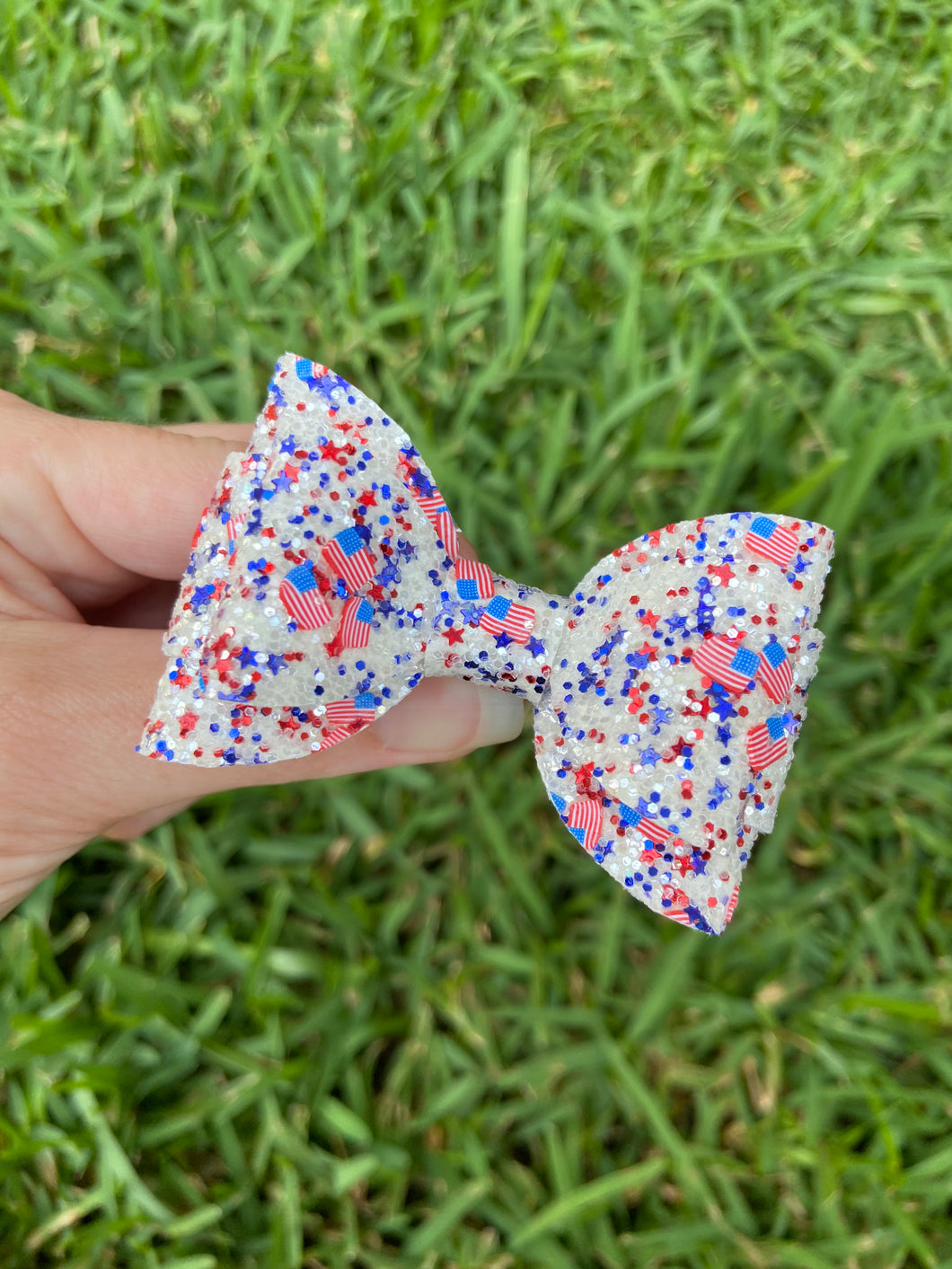USA Flag mini bow