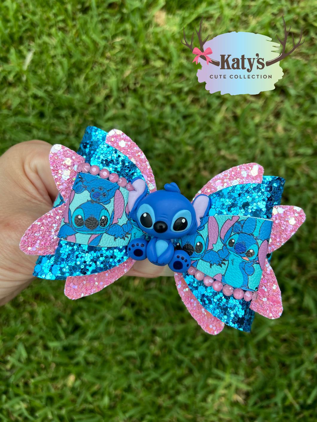 Blue Koala clay bow