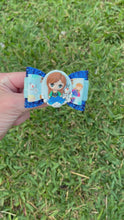 Load and play video in Gallery viewer, Brown Hair Ice Princess &amp; Snowman mini clay bow

