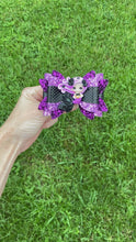 Load and play video in Gallery viewer, Black Purple Mermaid clay bow
