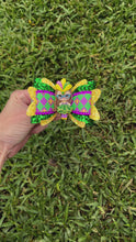 Load and play video in Gallery viewer, Mardi Gras clay bow
