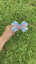 Load and play video in Gallery viewer, Patriotic Rainbow clay bow

