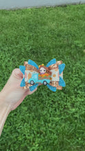 Load and play video in Gallery viewer, Pumpkin Truck Girl clay bow
