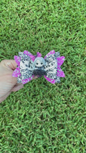 Load and play video in Gallery viewer, Tuxedo Skeleton Girl clay bow
