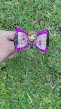 Load and play video in Gallery viewer, Brown Hair Ice Princess mini clay bow
