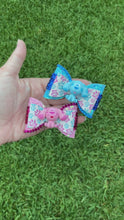 Load and play video in Gallery viewer, Blue &amp; Pink Dogs clay piggies
