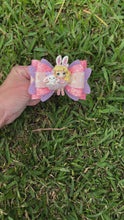 Load and play video in Gallery viewer, Bunny Ballerina clay bow

