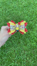 Load and play video in Gallery viewer, Red Balloon Girl clay bow
