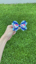 Load and play video in Gallery viewer, Patriotic Tye Dye bow
