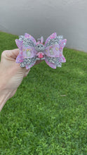 Load and play video in Gallery viewer, Purple Bunny clay bow
