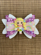 Load image into Gallery viewer, Pastel Rainbow Girl clay bow
