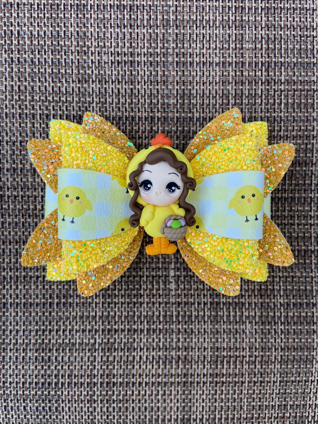 Chick Girl clay bow