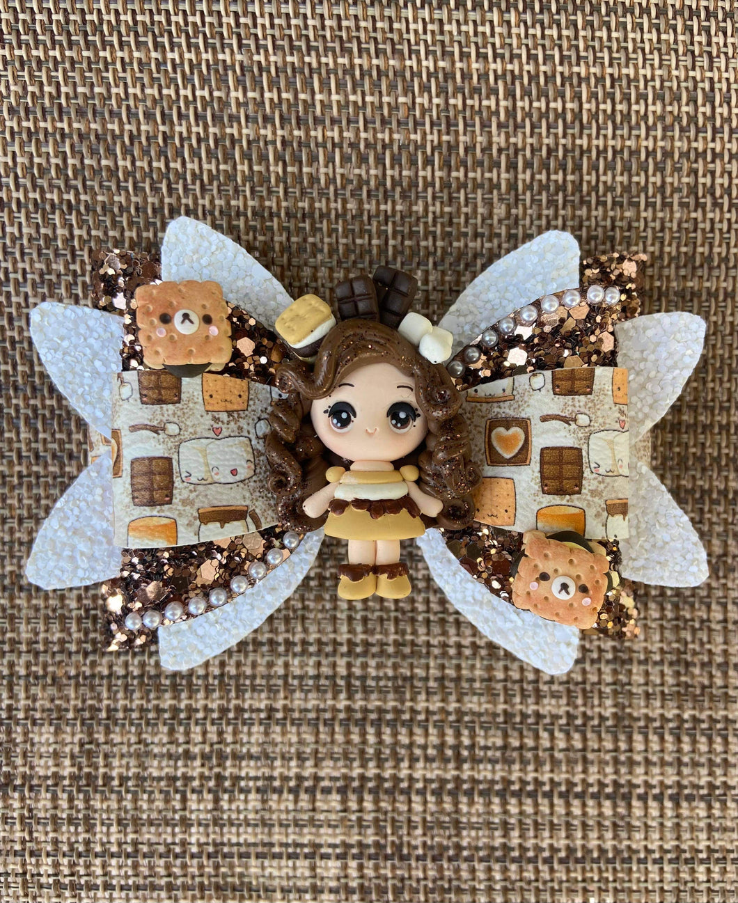 S’mores Girl clay bow