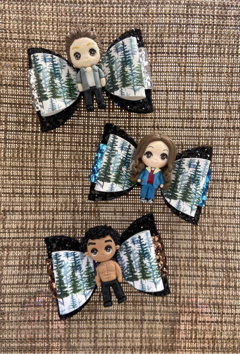 Vampire Wolf Love Triangle clay piggies