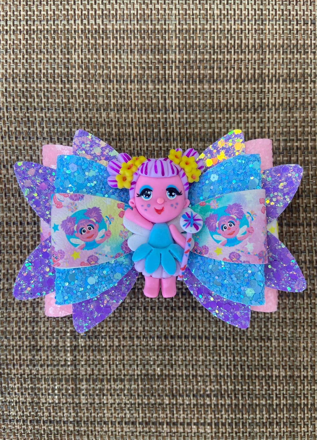 Pink Fairy Doll clay bow