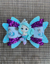 Load image into Gallery viewer, Aqua Crowned Mermaid clay bow
