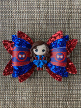 Load image into Gallery viewer, Spider Girl Superhero clay bow
