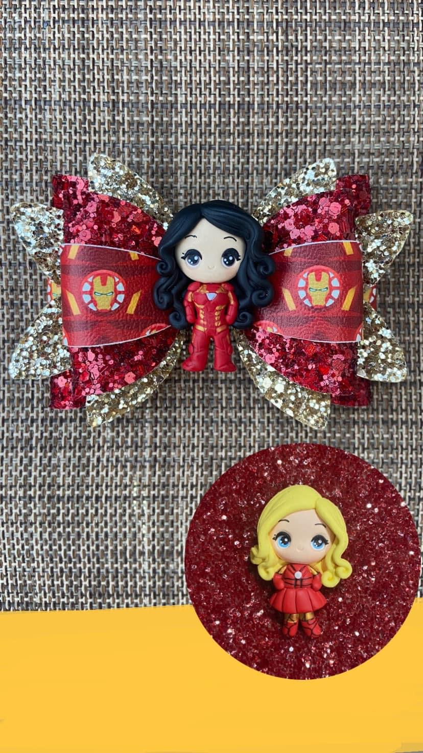 Iron Superhero Girl clay bow