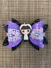 Load image into Gallery viewer, Panda Girl clay bow
