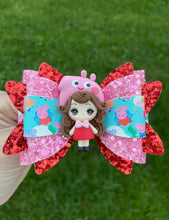 Load image into Gallery viewer, Pig Girl clay bow
