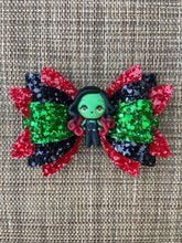 Load image into Gallery viewer, Alien Superhero Girl clay bow
